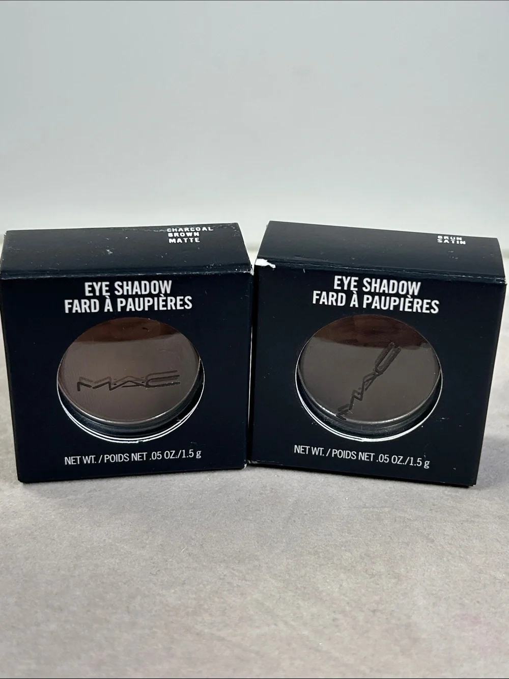 MAC Eye Shadow - Charcoal Brown Matte & Brun Satin